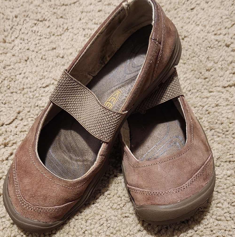 Keen Mary Jane Style, Brown Suede, Size 6.5